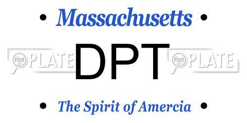 DPT Massachusetts License Plate