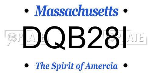 DQB28I Massachusetts License Plate