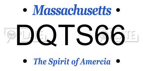 DQTS66 Massachusetts License Plate