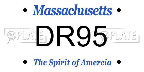 DR95 Massachusetts License Plate