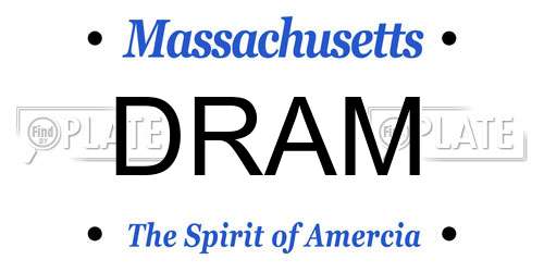 DRAM Massachusetts License Plate