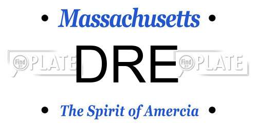 DRE Massachusetts License Plate