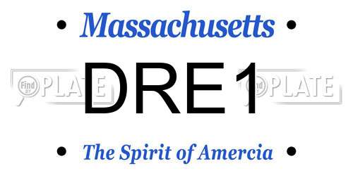 DRE1 Massachusetts License Plate