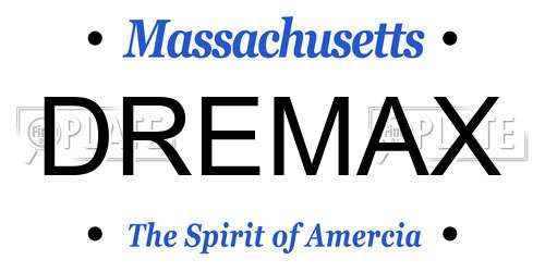 DREMAX Massachusetts License Plate