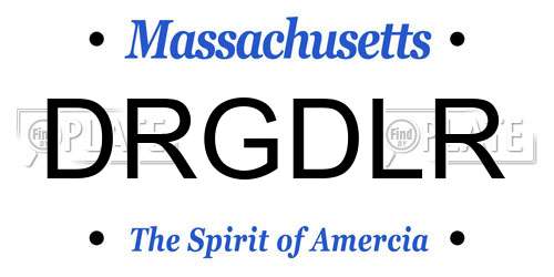 DRGDLR Massachusetts License Plate