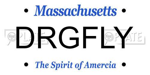 DRGFLY Massachusetts License Plate