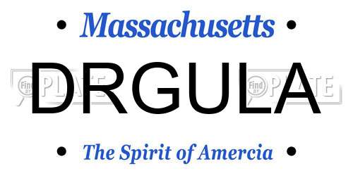 DRGULA Massachusetts License Plate