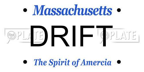 DRIFT Massachusetts License Plate