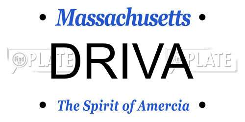 DRIVA Massachusetts License Plate