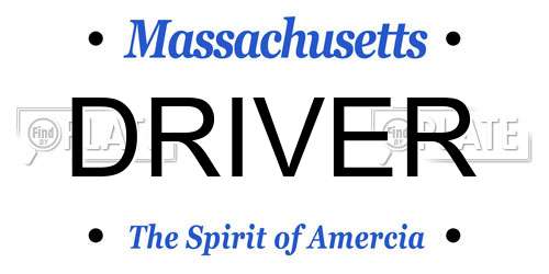 DRIVER Massachusetts License Plate