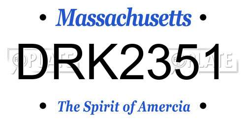 DRK2351 Massachusetts License Plate