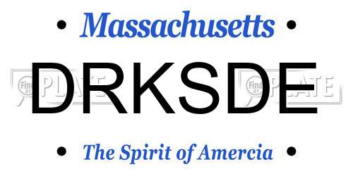 DRKSDE Massachusetts License Plate