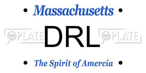 DRL Massachusetts License Plate