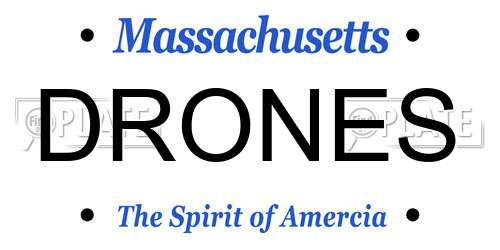 DRONES Massachusetts License Plate
