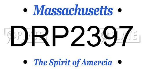 DRP2397 Massachusetts License Plate