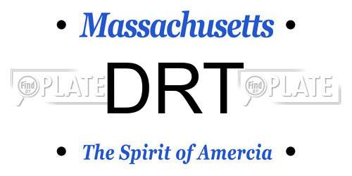 DRT Massachusetts License Plate