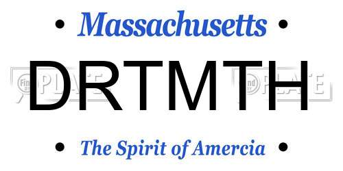 DRTMTH Massachusetts License Plate