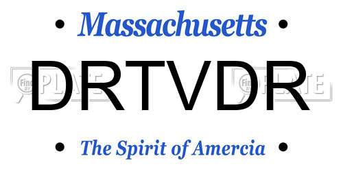 DRTVDR Massachusetts License Plate