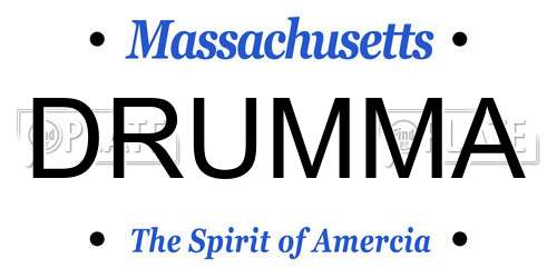 DRUMMA Massachusetts License Plate