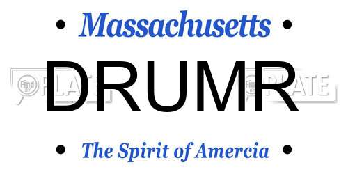 DRUMR Massachusetts License Plate