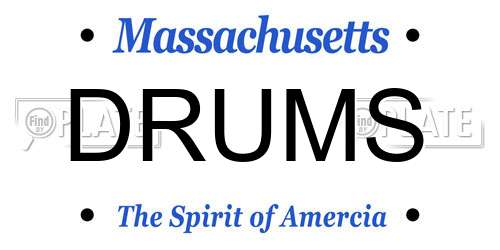 DRUMS Massachusetts License Plate