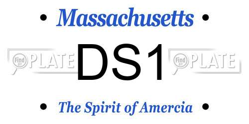 DS1 Massachusetts License Plate