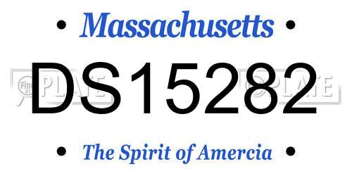 DS15282 Massachusetts License Plate