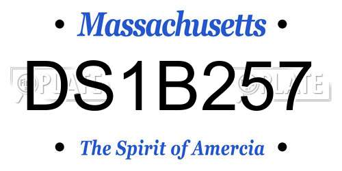 DS1B257 Massachusetts License Plate