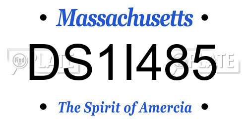 DS1I485 Massachusetts License Plate