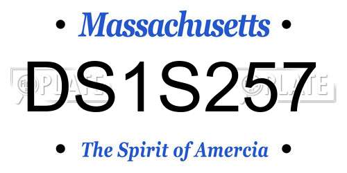 DS1S257 Massachusetts License Plate