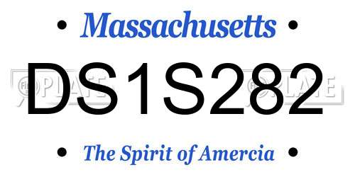 DS1S282 Massachusetts License Plate