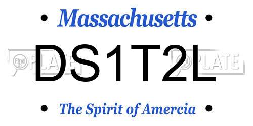 DS1T2L Massachusetts License Plate