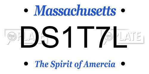 DS1T7L Massachusetts License Plate