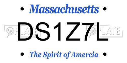 DS1Z7L Massachusetts License Plate