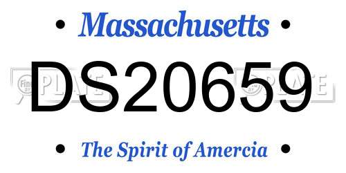 DS20659 Massachusetts License Plate