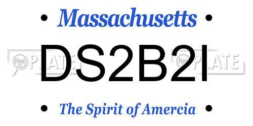 DS2B2I Massachusetts License Plate