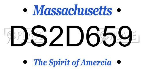 DS2D659 Massachusetts License Plate
