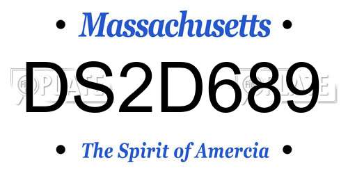 DS2D689 Massachusetts License Plate