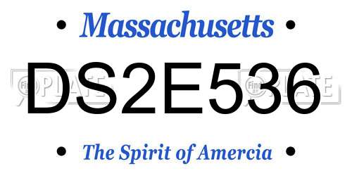 DS2E536 Massachusetts License Plate