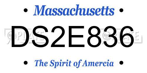 DS2E836 Massachusetts License Plate