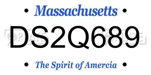 DS2Q689 Massachusetts License Plate
