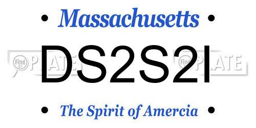 DS2S2I Massachusetts License Plate