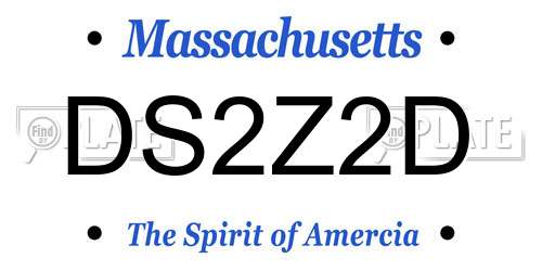 DS2Z2D Massachusetts License Plate