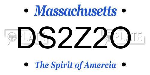 DS2Z2O Massachusetts License Plate