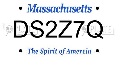 DS2Z7Q Massachusetts License Plate