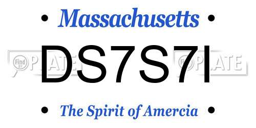 DS7S7I Massachusetts License Plate