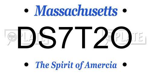 DS7T2O Massachusetts License Plate