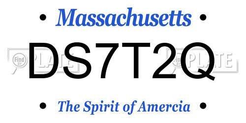 DS7T2Q Massachusetts License Plate