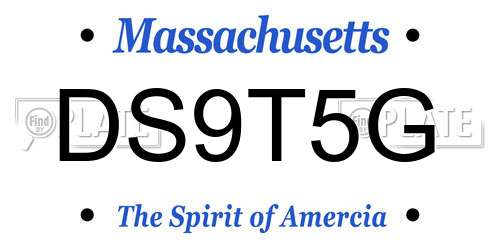 DS9T5G Massachusetts License Plate