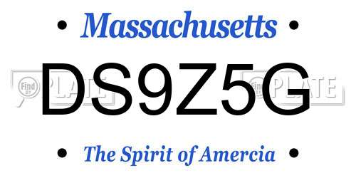 DS9Z5G Massachusetts License Plate